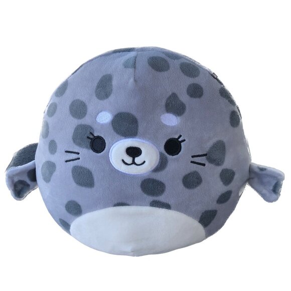 Squishmallows "Isis" The Spotted Seal 2020 Grey/White 8" - Picture 1 of 6